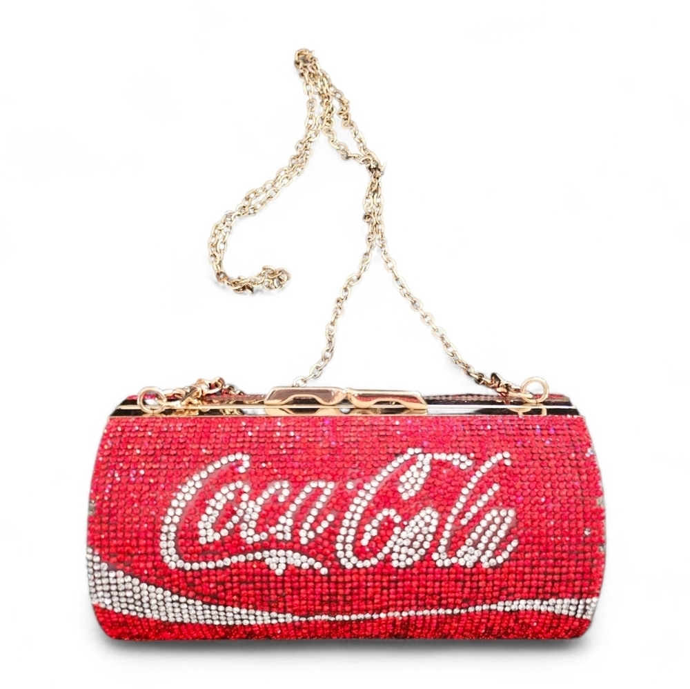 Coca-Cola Can Rhinestone-Encrusted Sparkly Handbag/Clutch - Picture 3 of 16